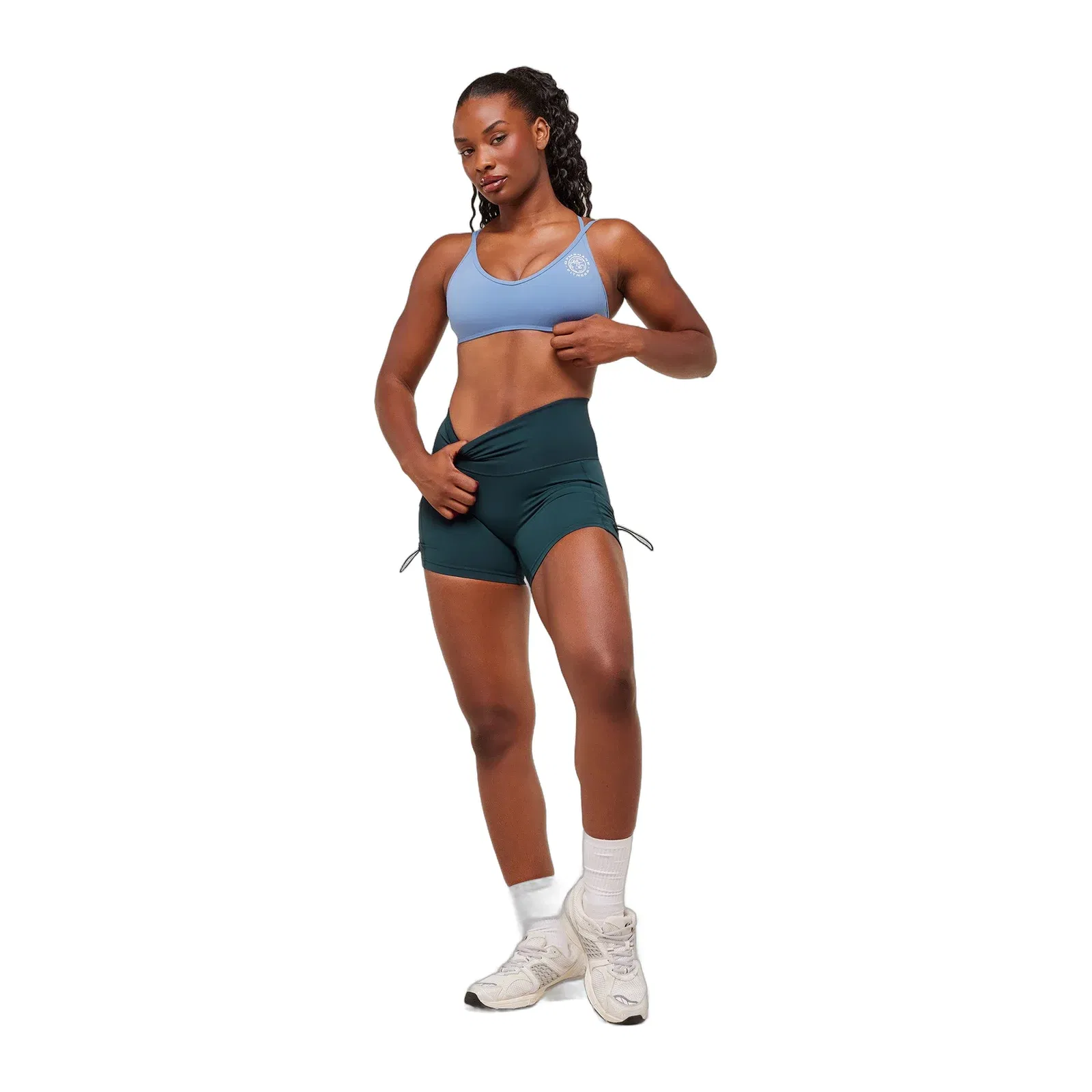 Gymshark Legacy Logo Tight Shorts - Deep Petrol Blue