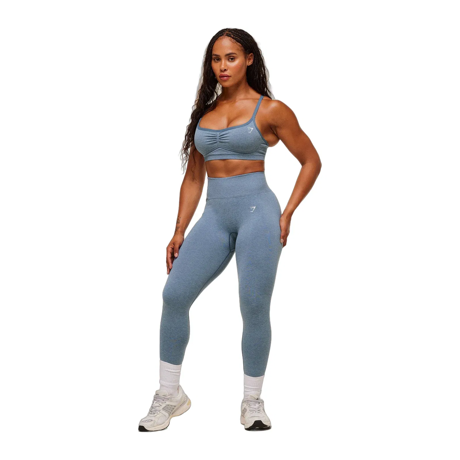 Gymshark Lift Seamless Leggings - Worn Blue/Peri Blue Marl