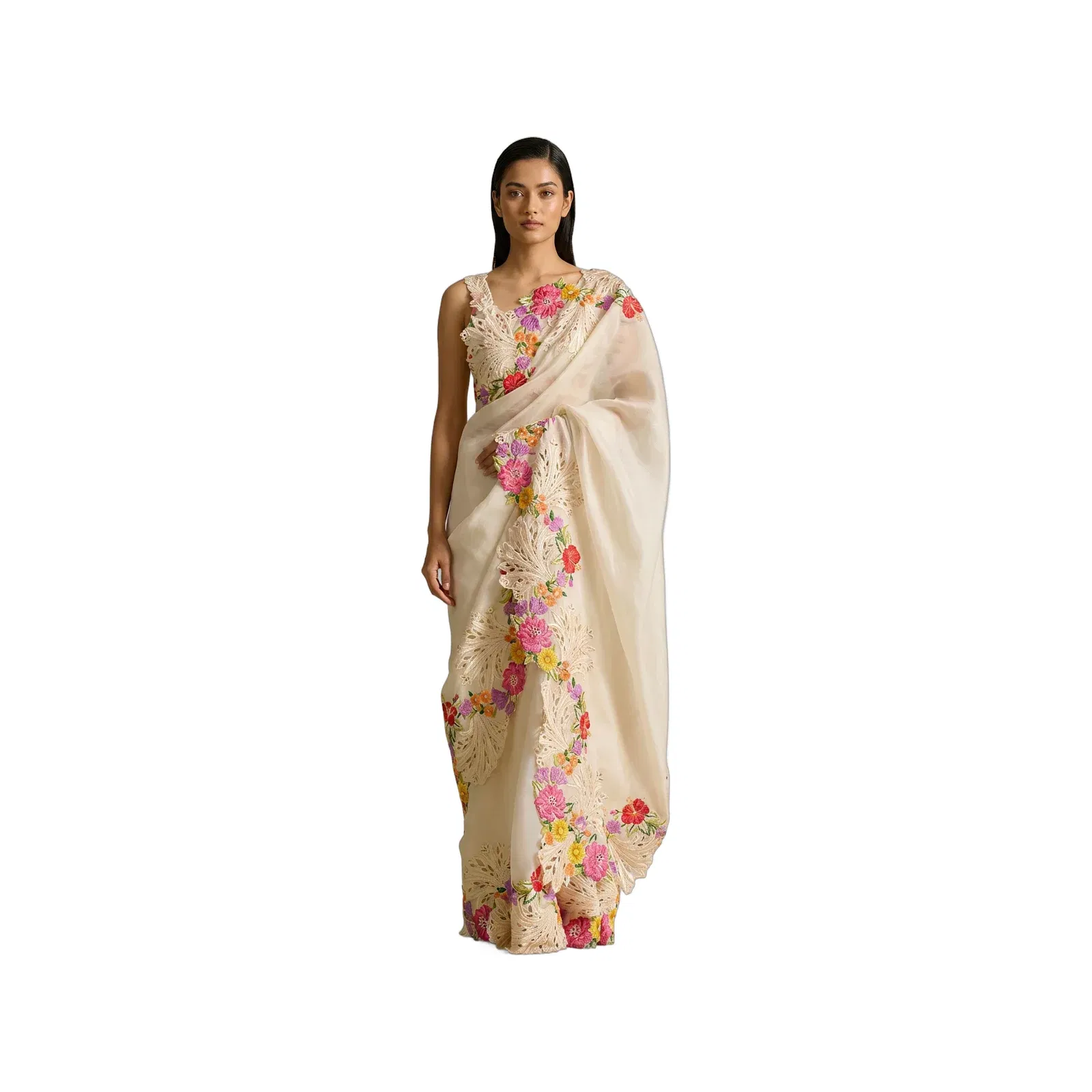 Blush Rosé Banarasi Silk Saree With Gold Zari Weave