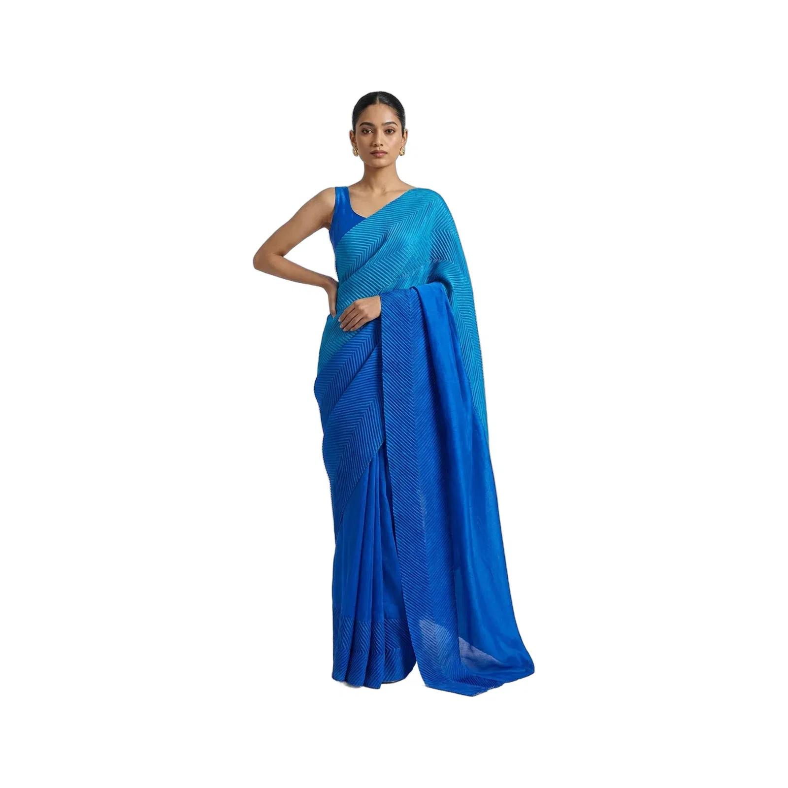 Azure Prism Contemporary Silk Saree