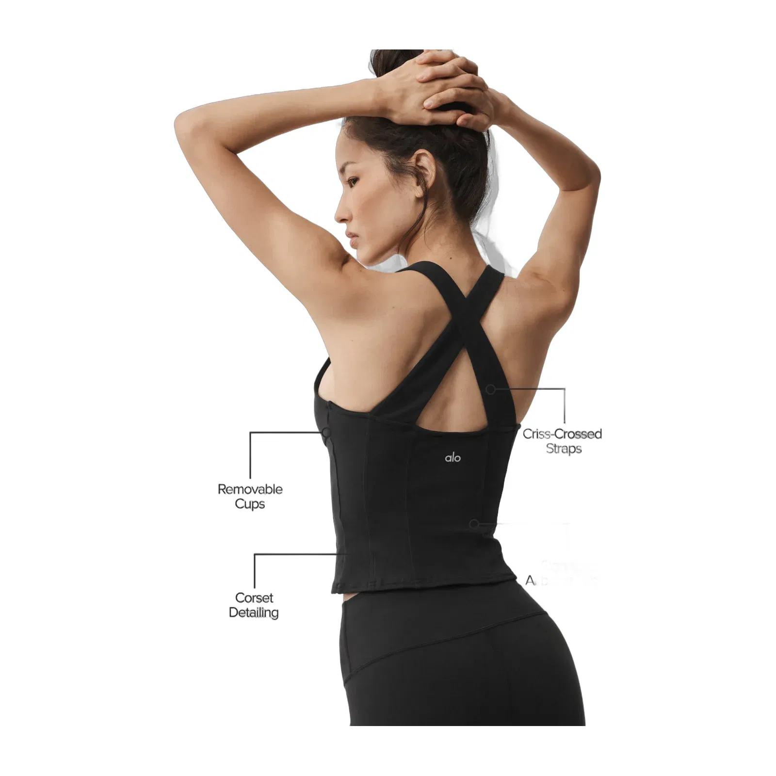 Alo Yoga Women'S Airbrush Sparks Fly Corset Tank