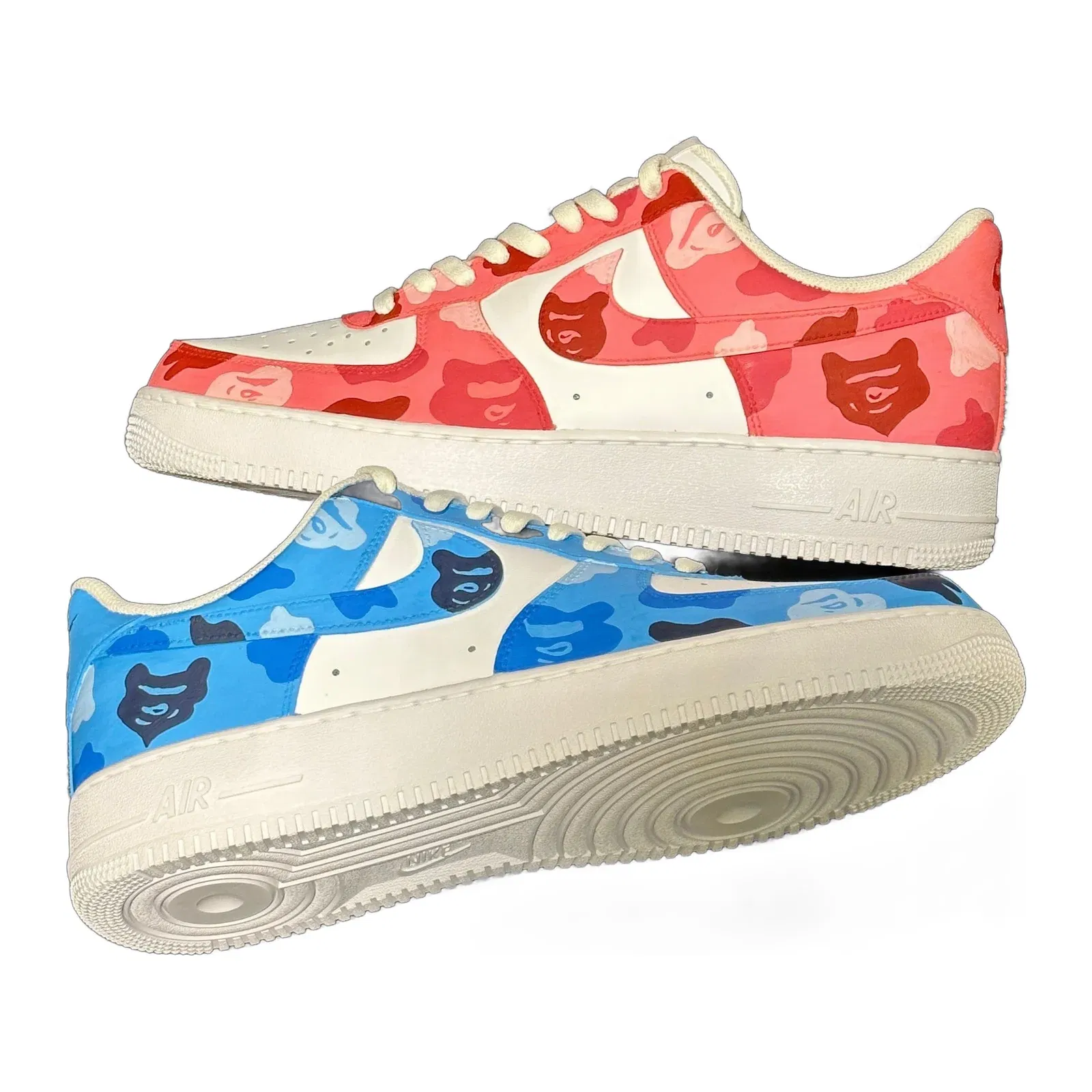 BLUE/PINK BAPE AF1