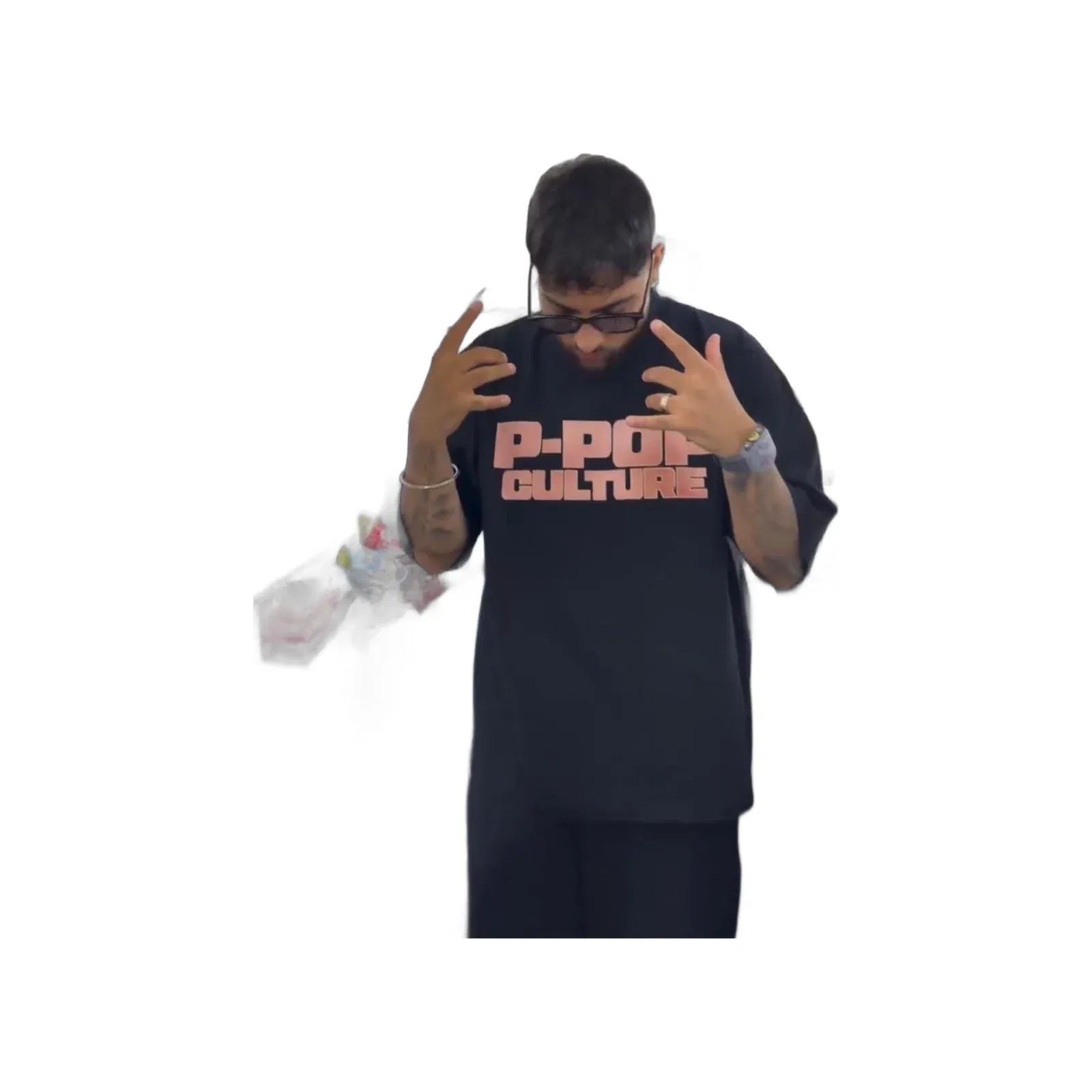 P-POP CULTURE RIBBED T-SHIRT