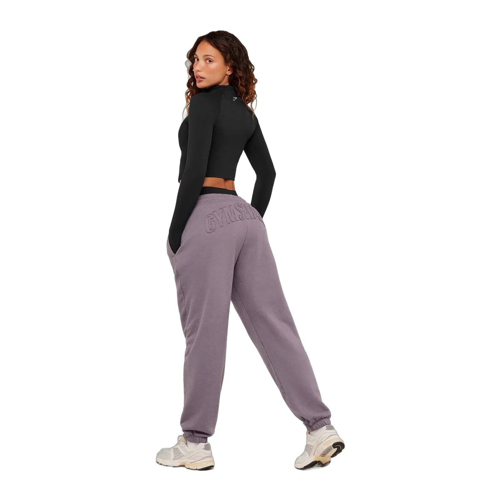 Gymshark Power Washed Cuff Joggers -  Dusk Purple/Acid Wash
