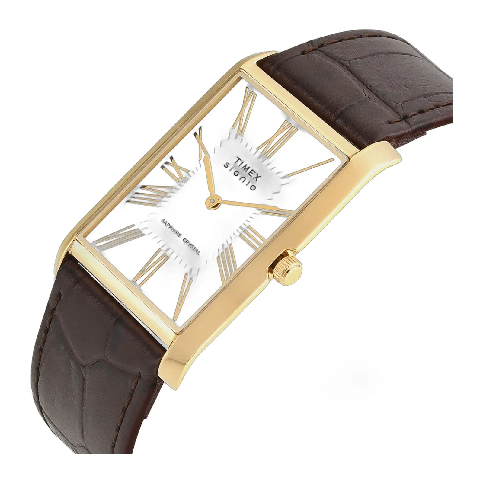 Timex Signio Men Quartz White Dial Analog Leather Watch Tweg34300