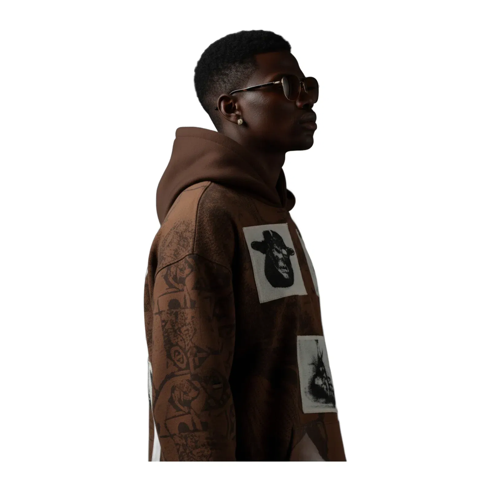 Urban Roast Brown AOP Hoodie