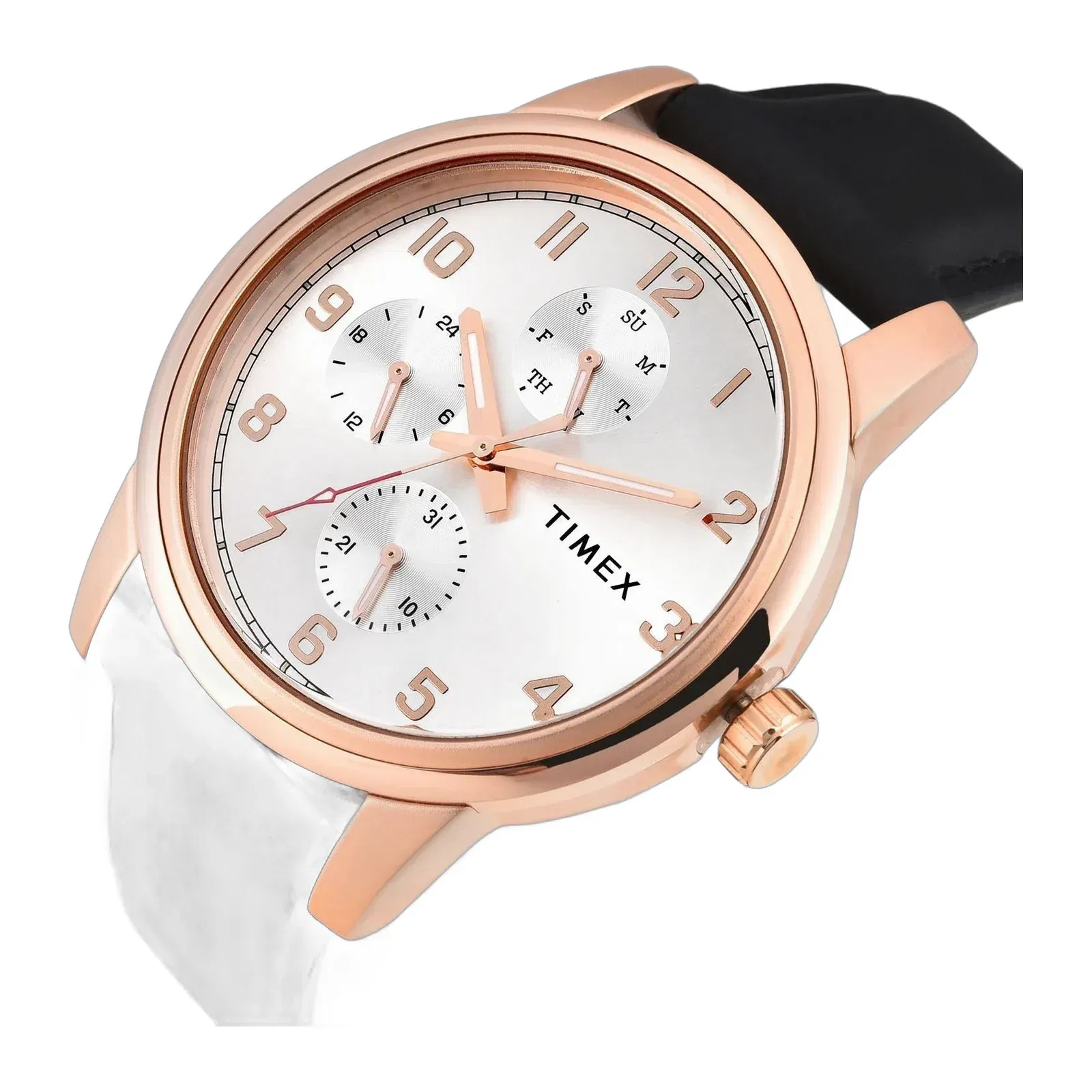 Timex Trendline Men Quartz Dial Multi-Function Leather Watch Tweg18908