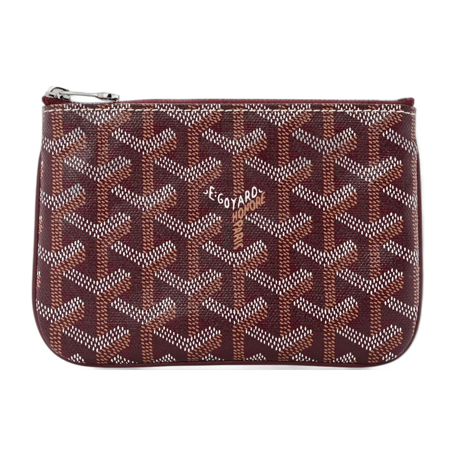 Goyard Senat Pouch Goyardine Mini Burgundy