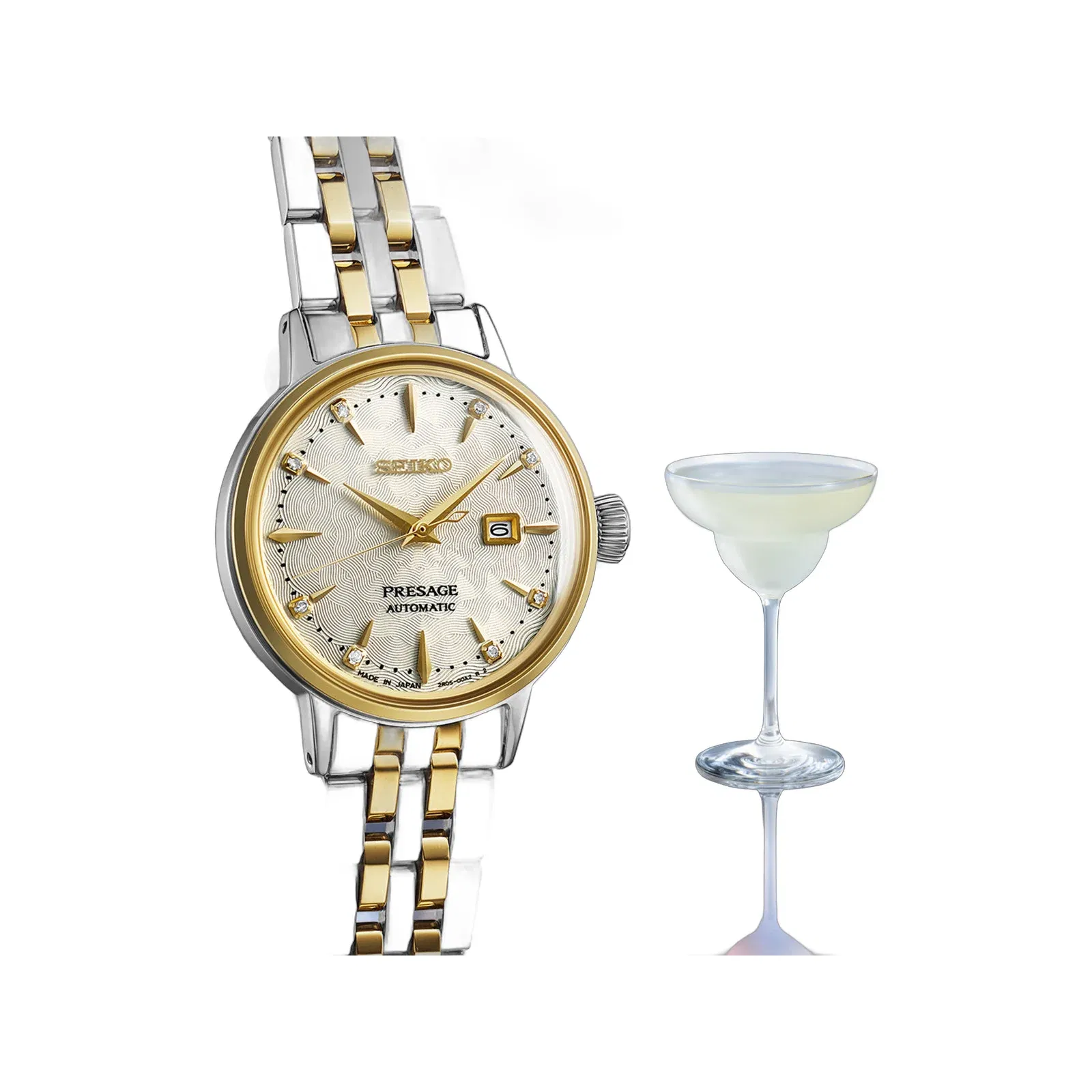 Seiko Presage Ladies Diamond Cocktail Time - White - SRE010J1