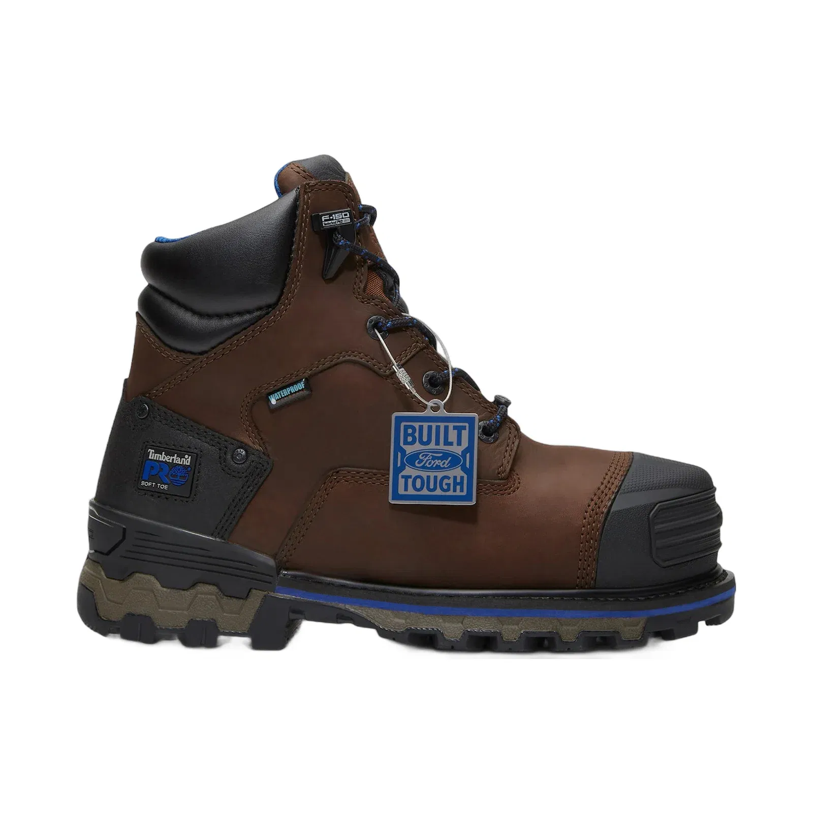 Timberland Pro Boondock 6 Waterproof Work Boot Ford Brown Blue