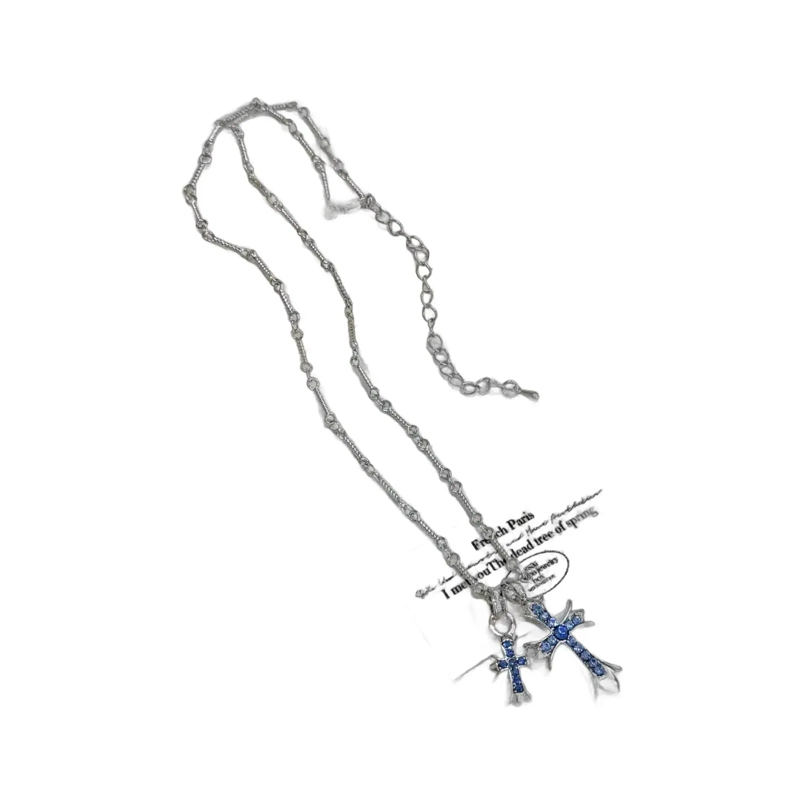CH Double Pendant Necklace Blue