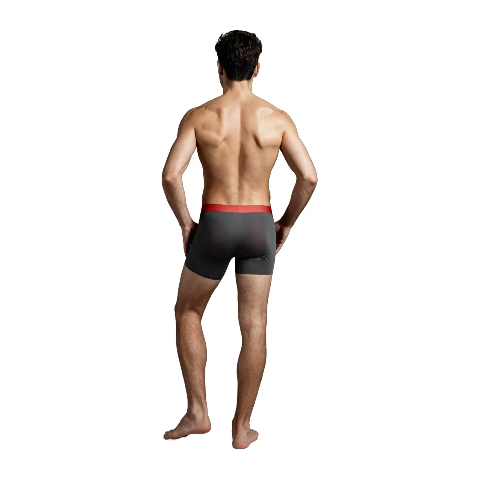 Men Dual Tone Orange Grey Solid Luxury Bonded Elastic Trunk by Manaca