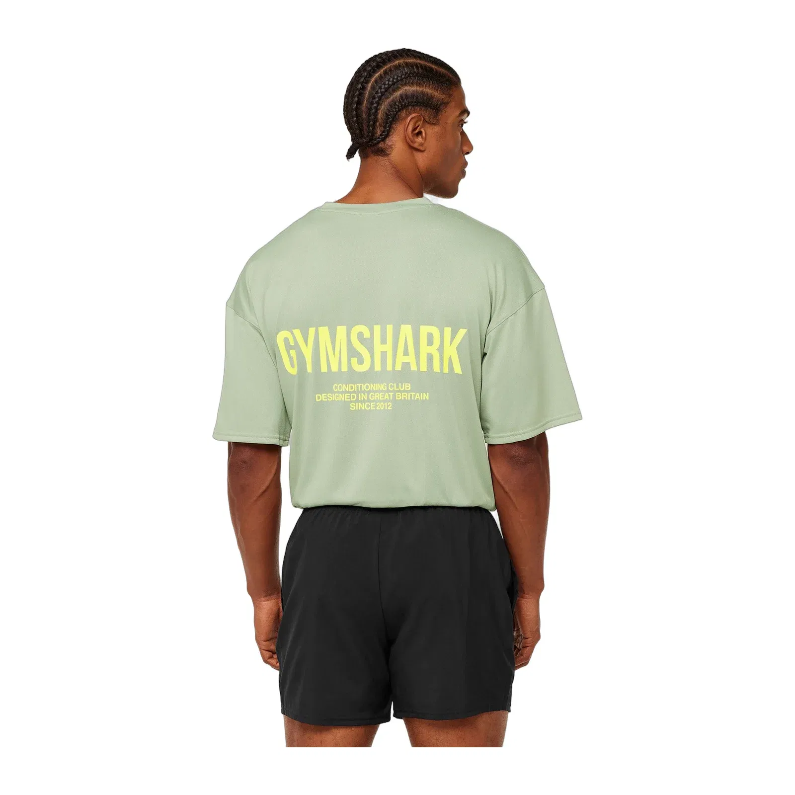 Gymshark Conditioning Club Oversized T-Shirt - GS Haze Green/GS Sorbet Yellow