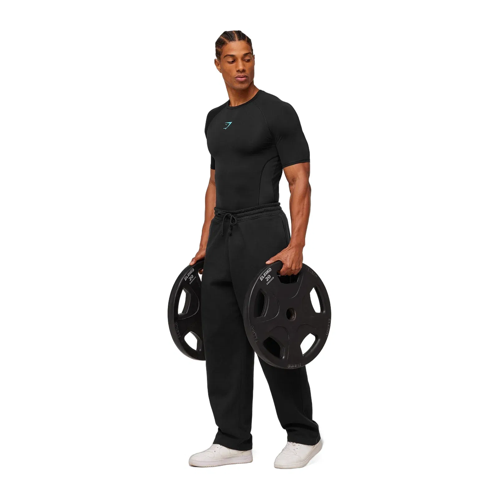 Gymshark Element Baselayer T-Shirt - Black/Brand Blue