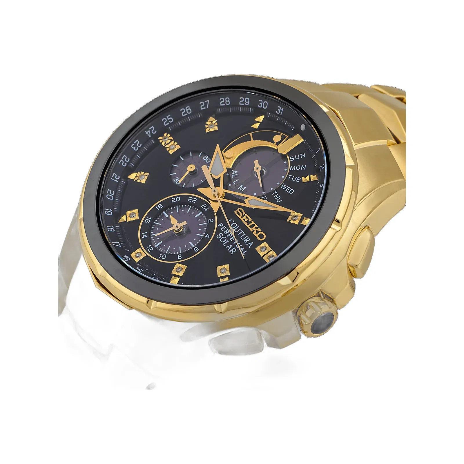 Seiko Coutura Perpetual Solar Watch - Black - SSC572P1
