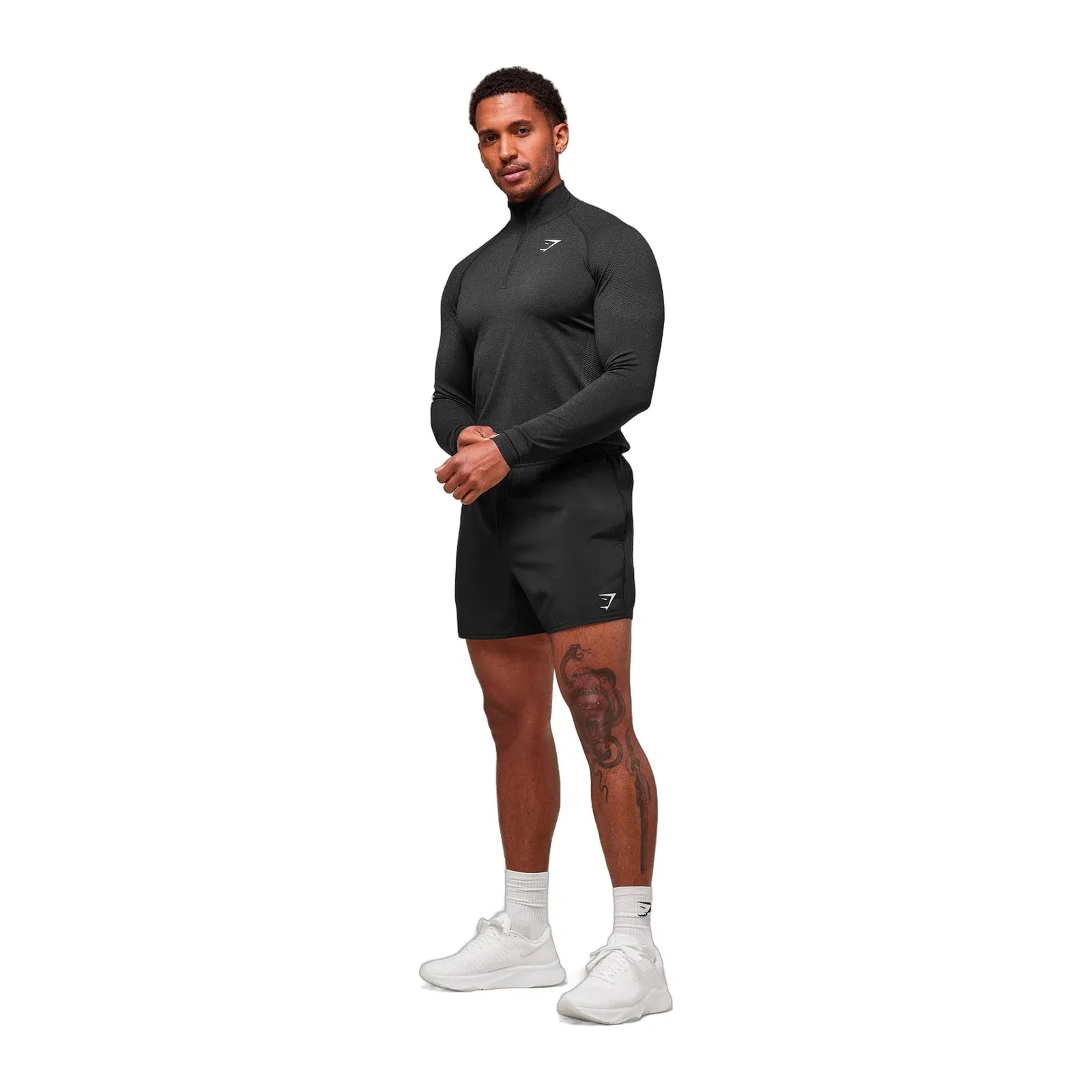 Gymshark Vital 1/4 Zip - Black/Silhouette Grey
