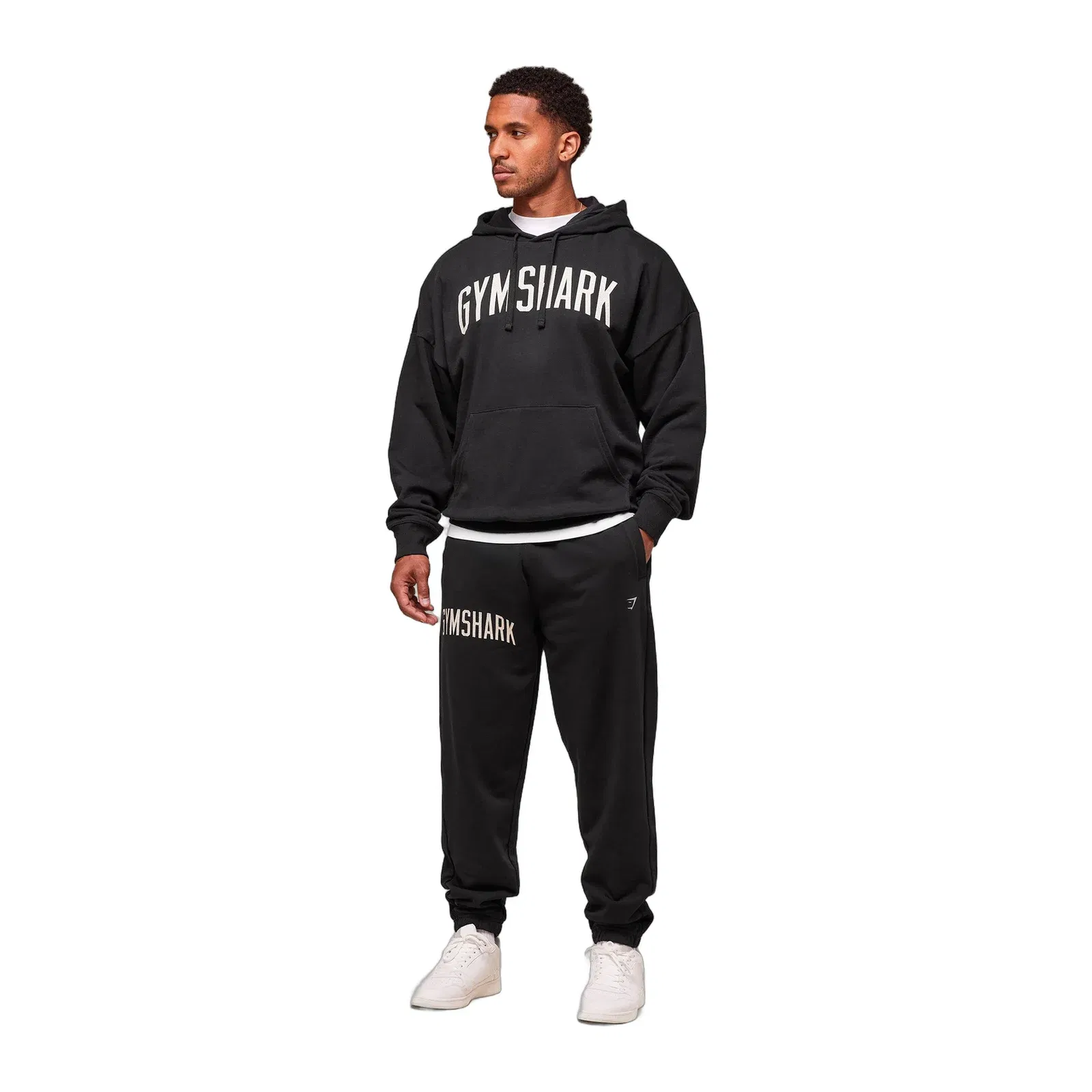 Gymshark Worn Graphic Hoodie - Black