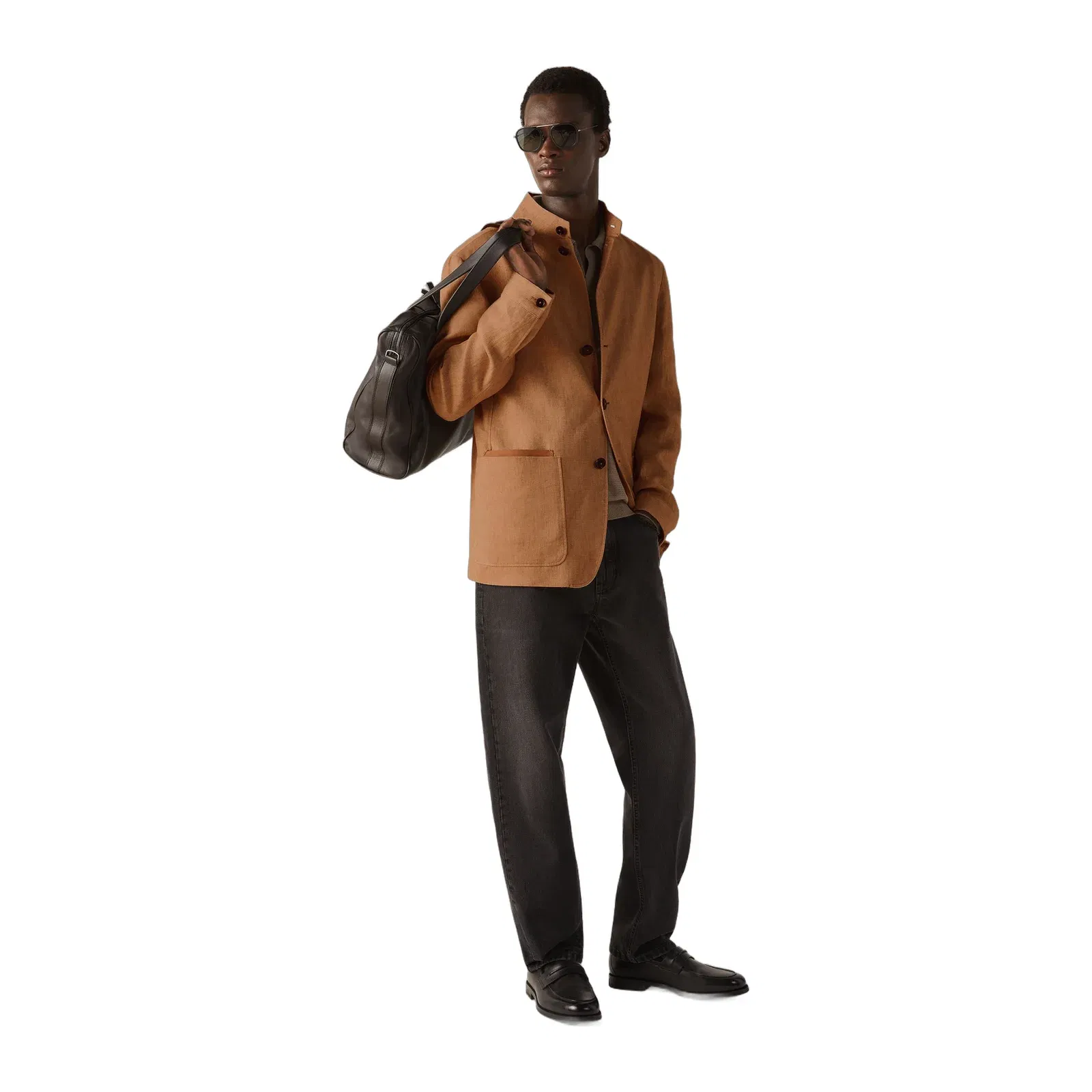 Zegna Light Taupe Cashmere And Silk Polo Shirt