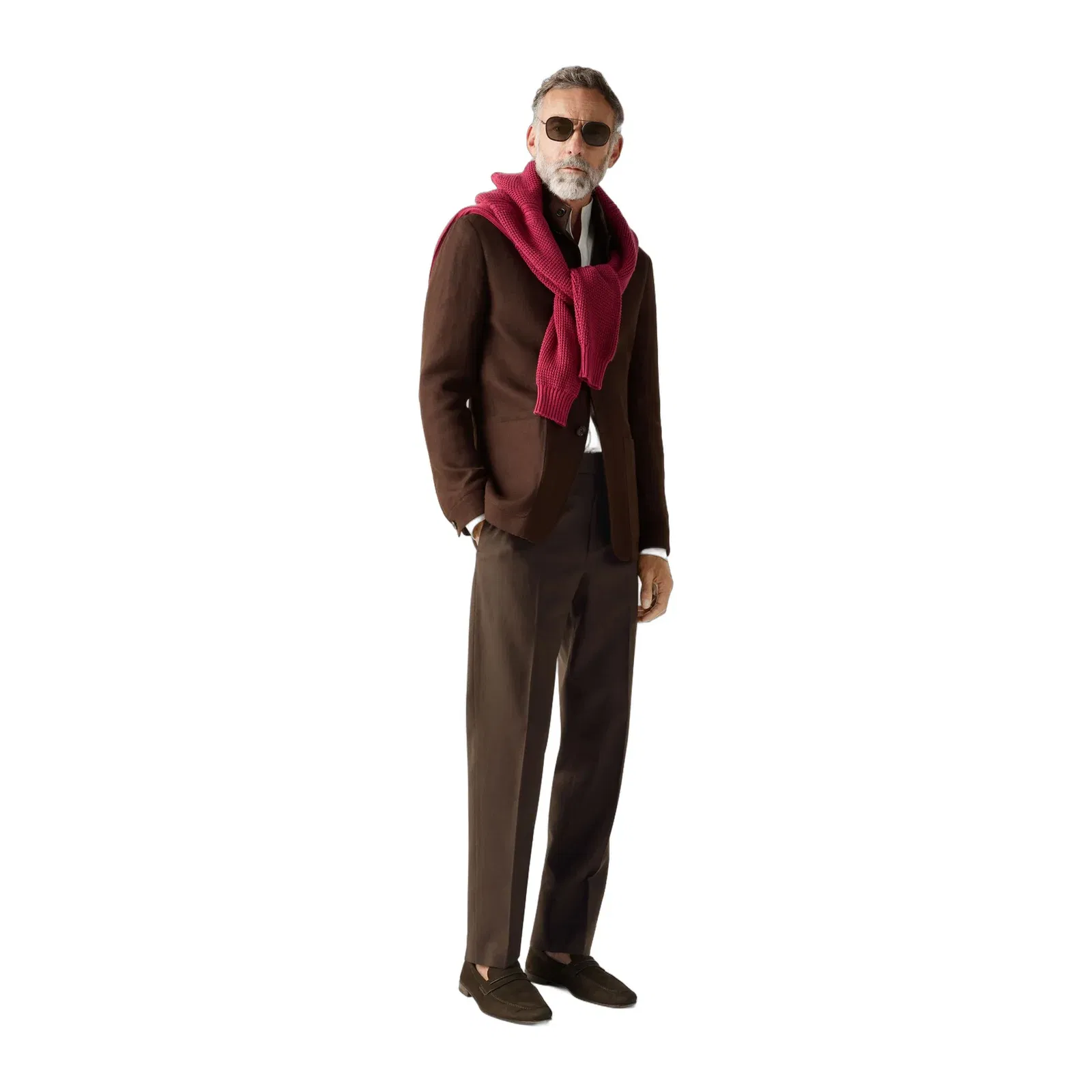 Zegna Dark Brown Oasi Lino Pants