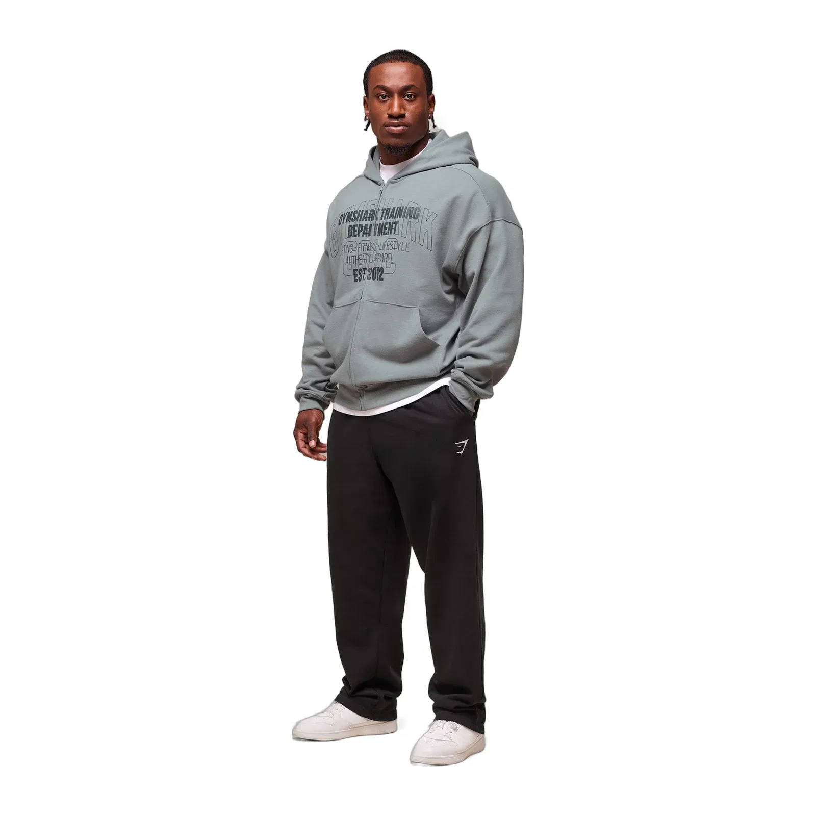 Gymshark Authentic Apparel Zip Up Hoodie Smokey Grey