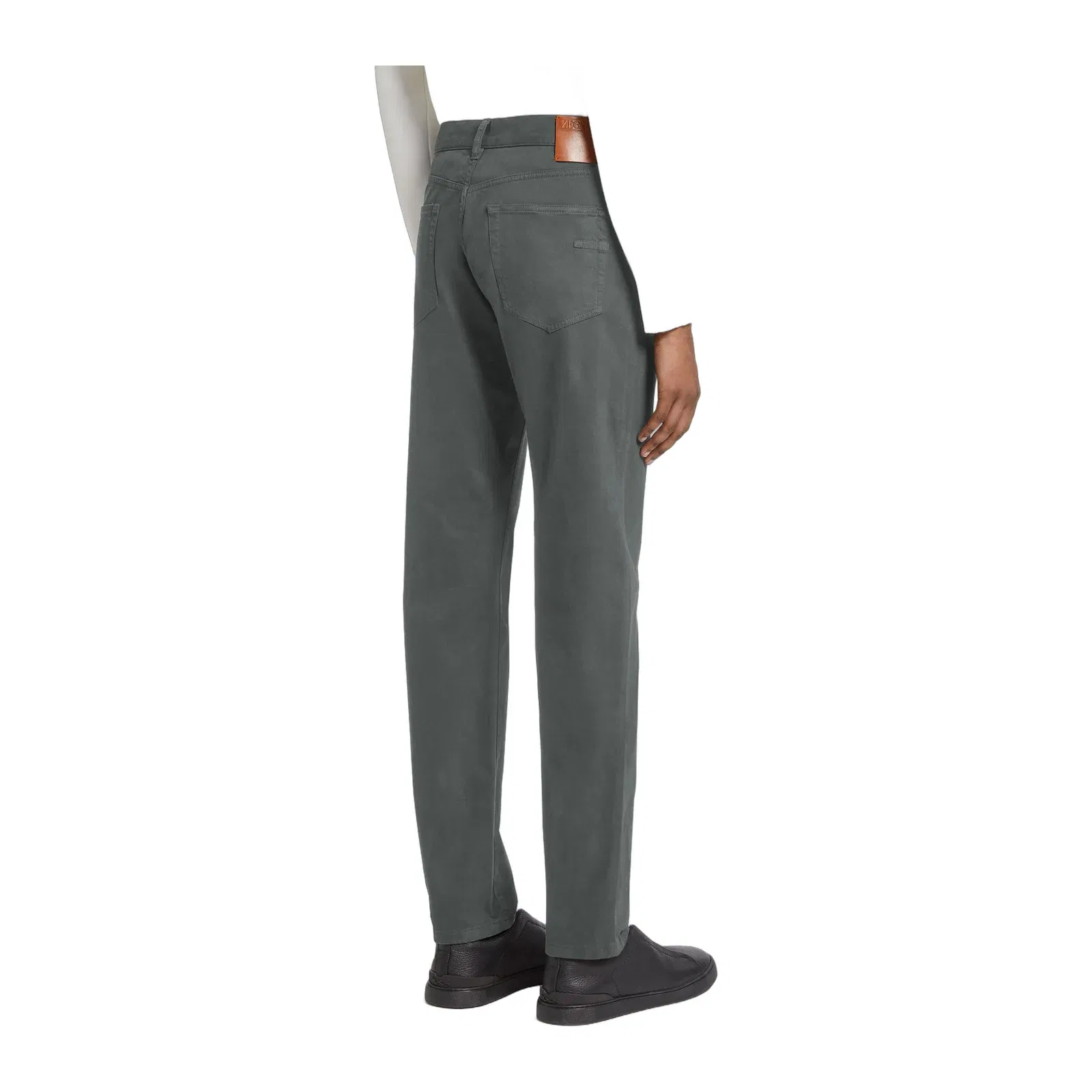 Zegna Light Grey Stretch Cotton Roccia Jeans
