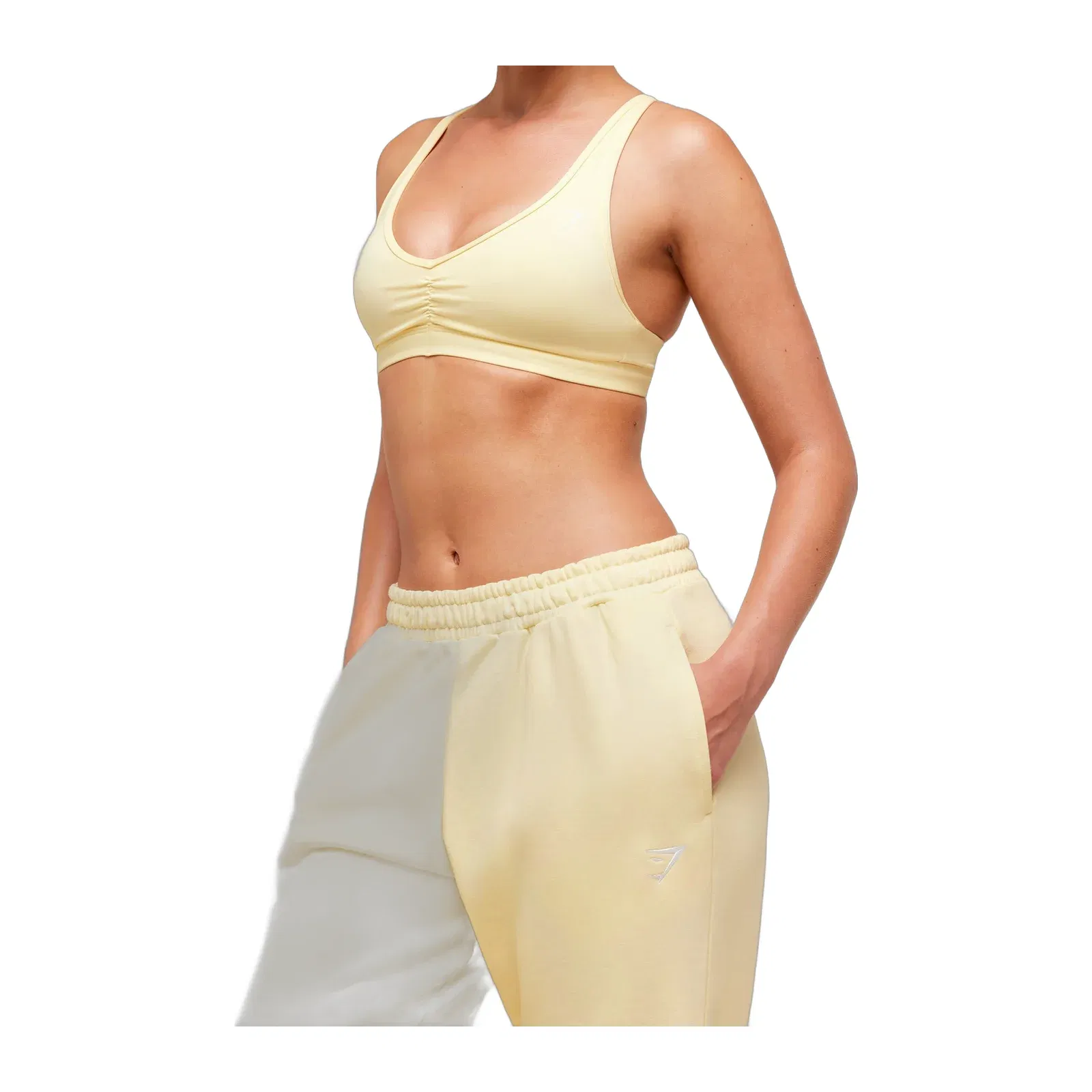 Women's Gymshark Training Fleece Straight Leg Regular Joggers Butter Yellow