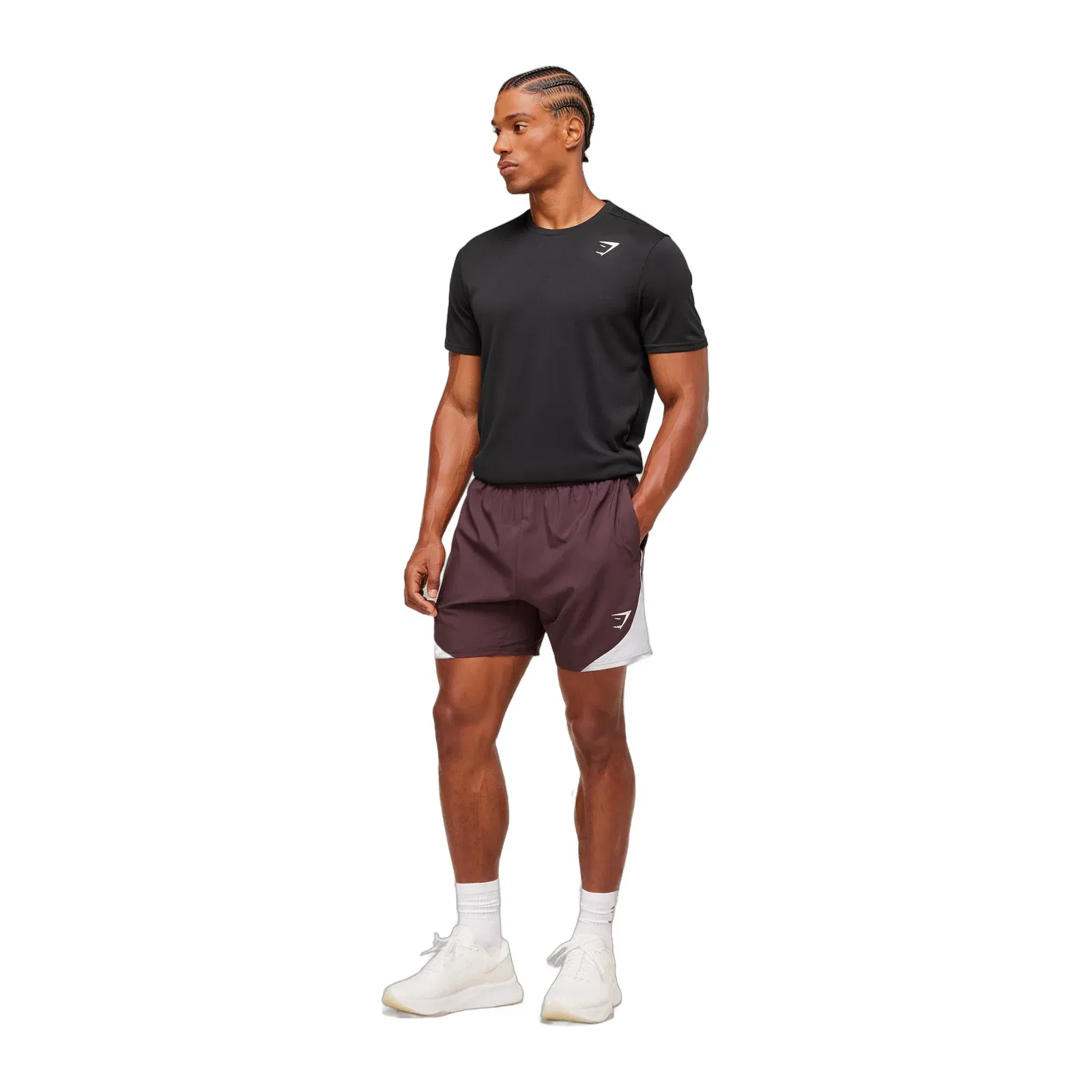Gymshark Arrival Block 6" Shorts - Cherry Purple