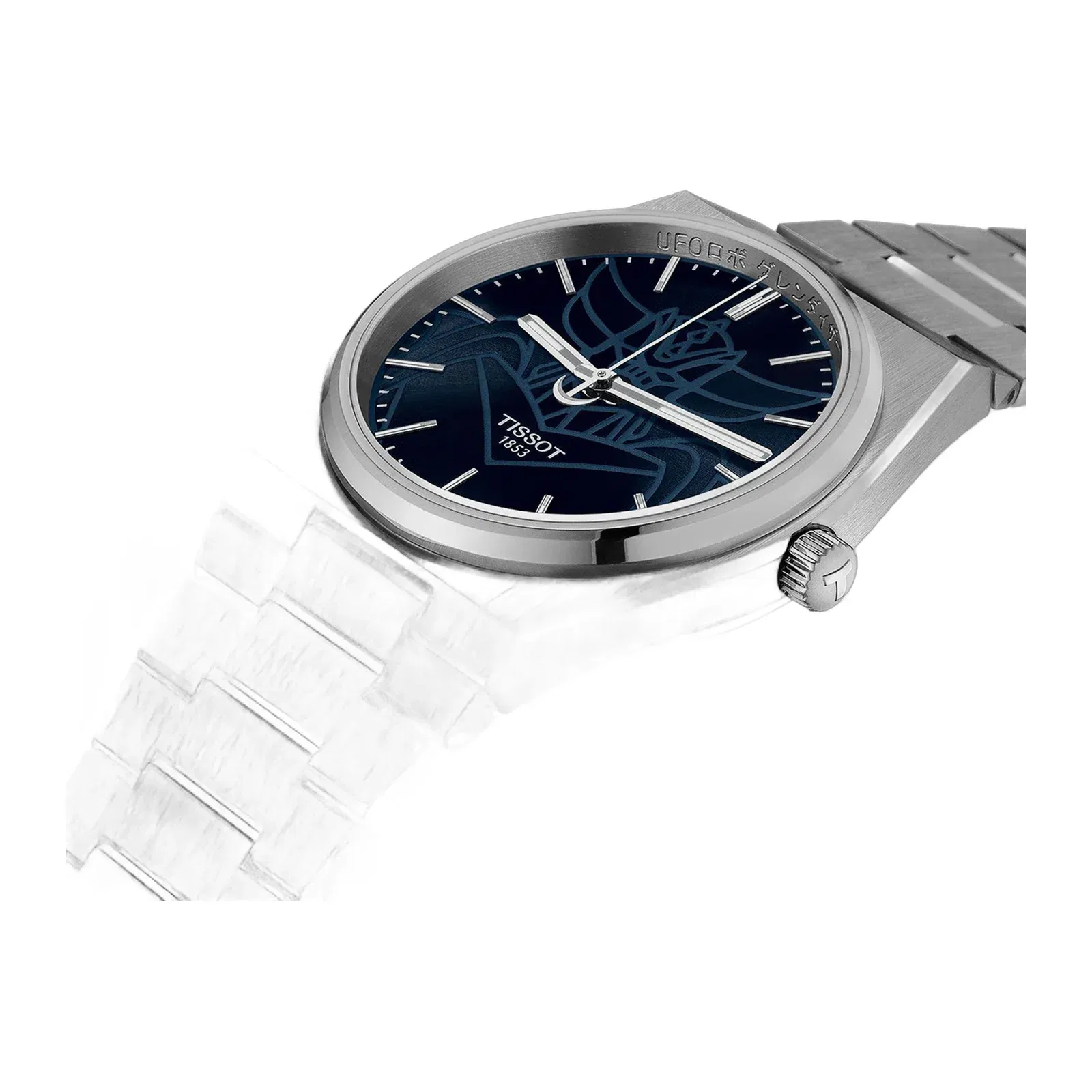 Tissot PRX UFO Robot Grendizer 40mm Blue Dial Silver Stainless Steel Watch