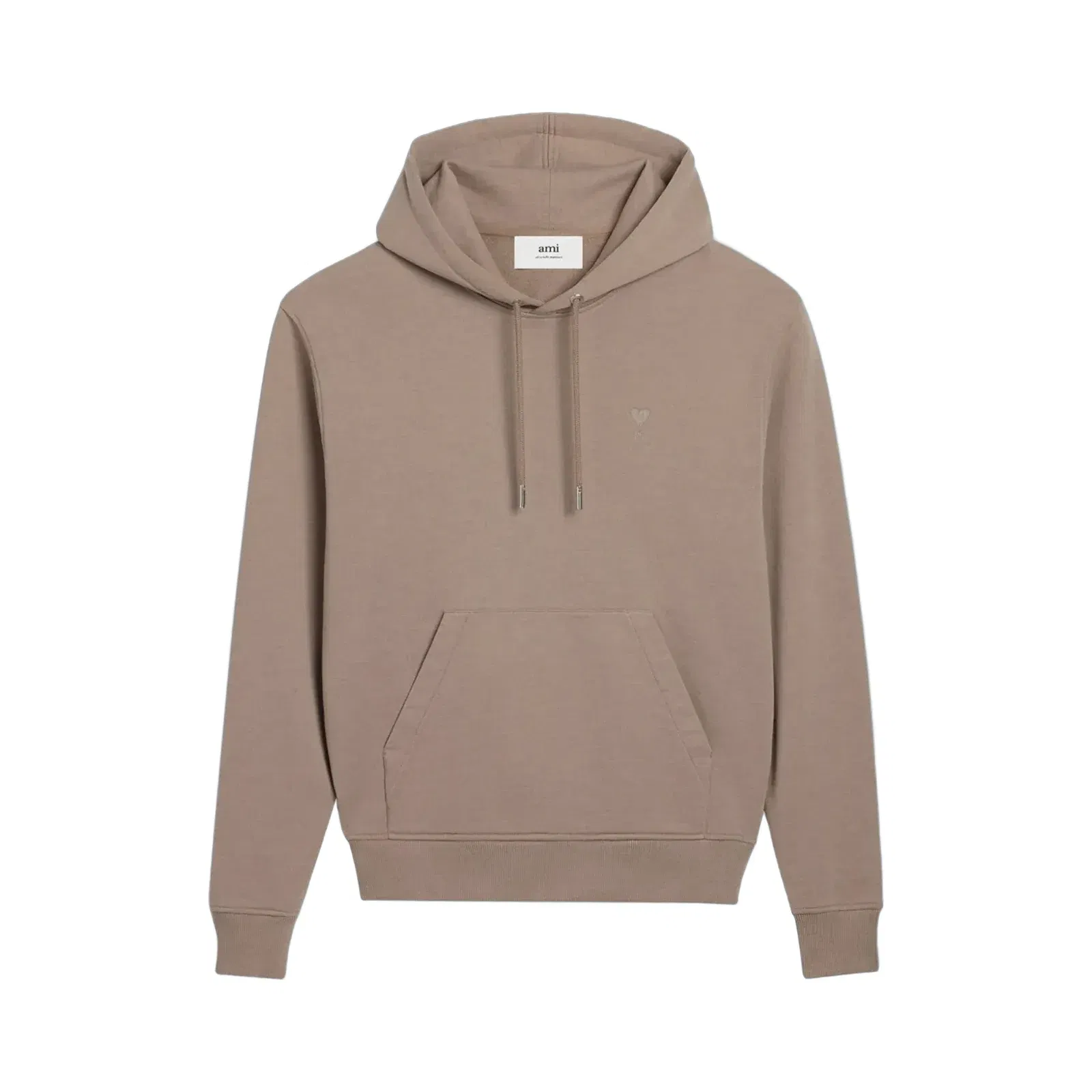 Ami Paris Red Ami De Coeur Hoodie Brown Hoodies