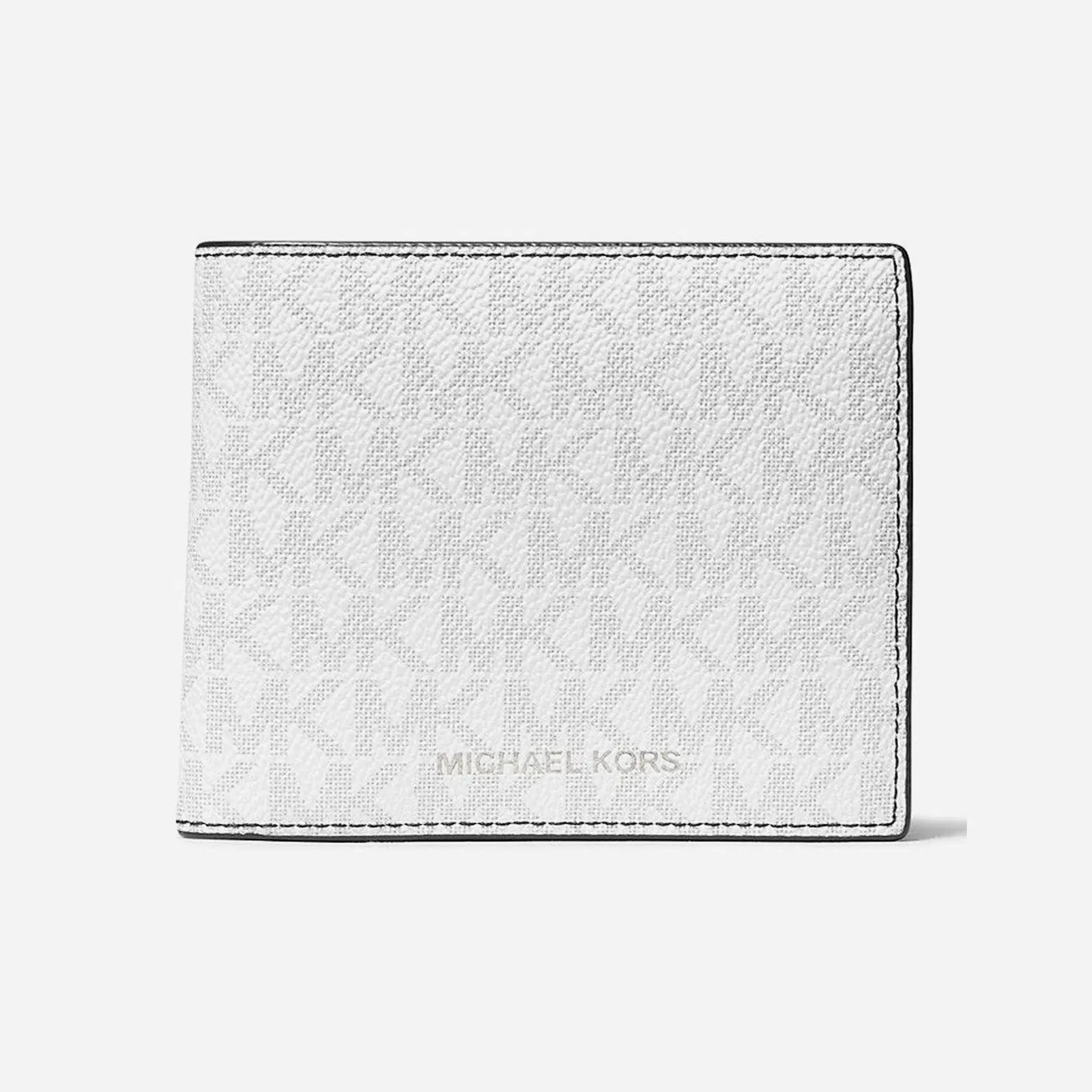 Michael Kors Cooper Logo Billfold Wallet With Coin Pouch Bright Wht