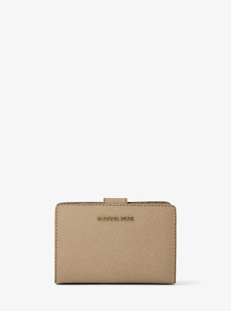 Michael Kors Medium Crossgrain Leather Wallet Camel
