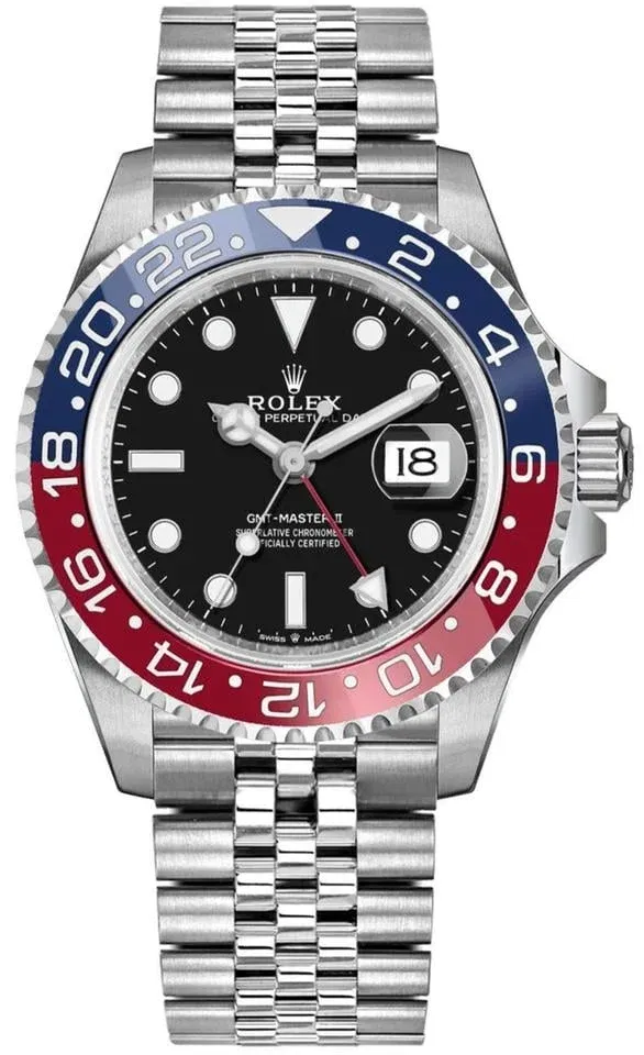 Rolex Gmt Master II 126710BLRO-0001 Pepsi Oystersteel Jubilee Bracelet Black Dial