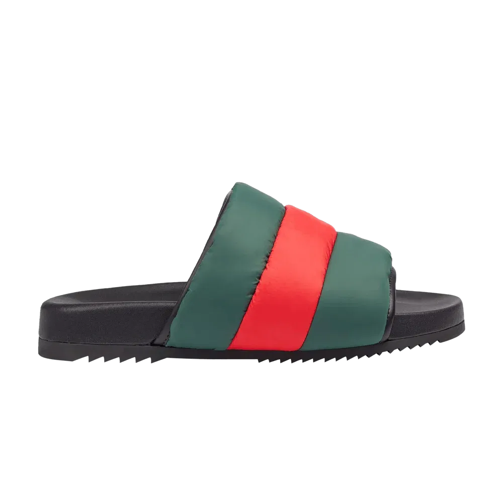 Gucci Padded Web Slide Red Green
