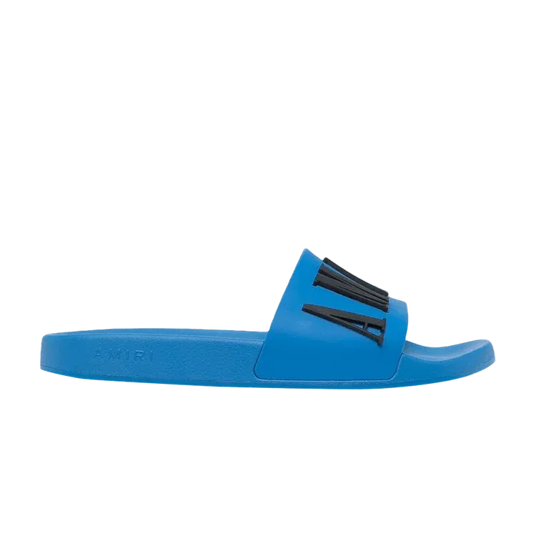 Amiri Rubber Classic Logo Pool Slide Blue