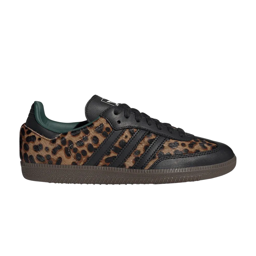 Adidas Samba Og Black Green Leopard Womens