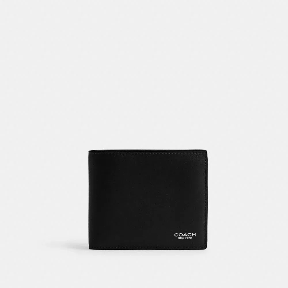 Coach 3 In 1 Wallet Crossgrain Leather-Black