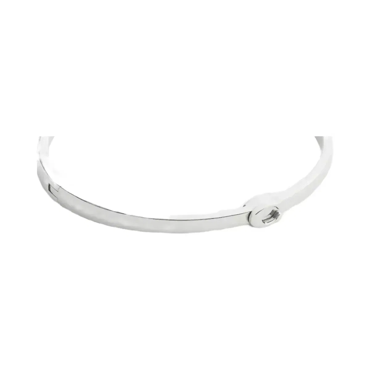Coach Thin Signature Hinged Bangle Silver