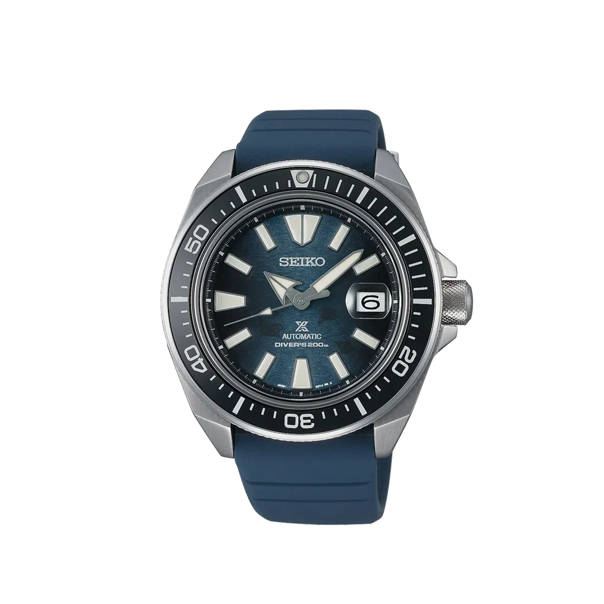 Seiko Prospex Save The Ocean King Samurai Blue Dial Silicon Strap Watch - SRPF79K1