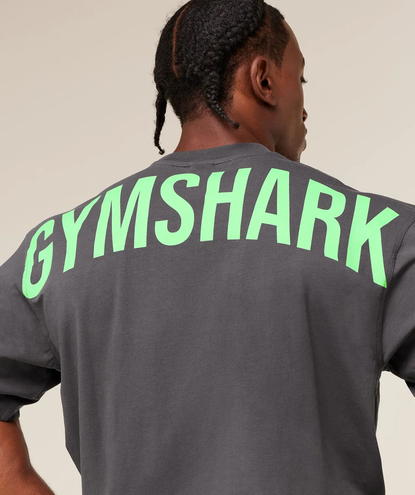 Gymshark Power T-Shirt oversized fit Onyx Grey