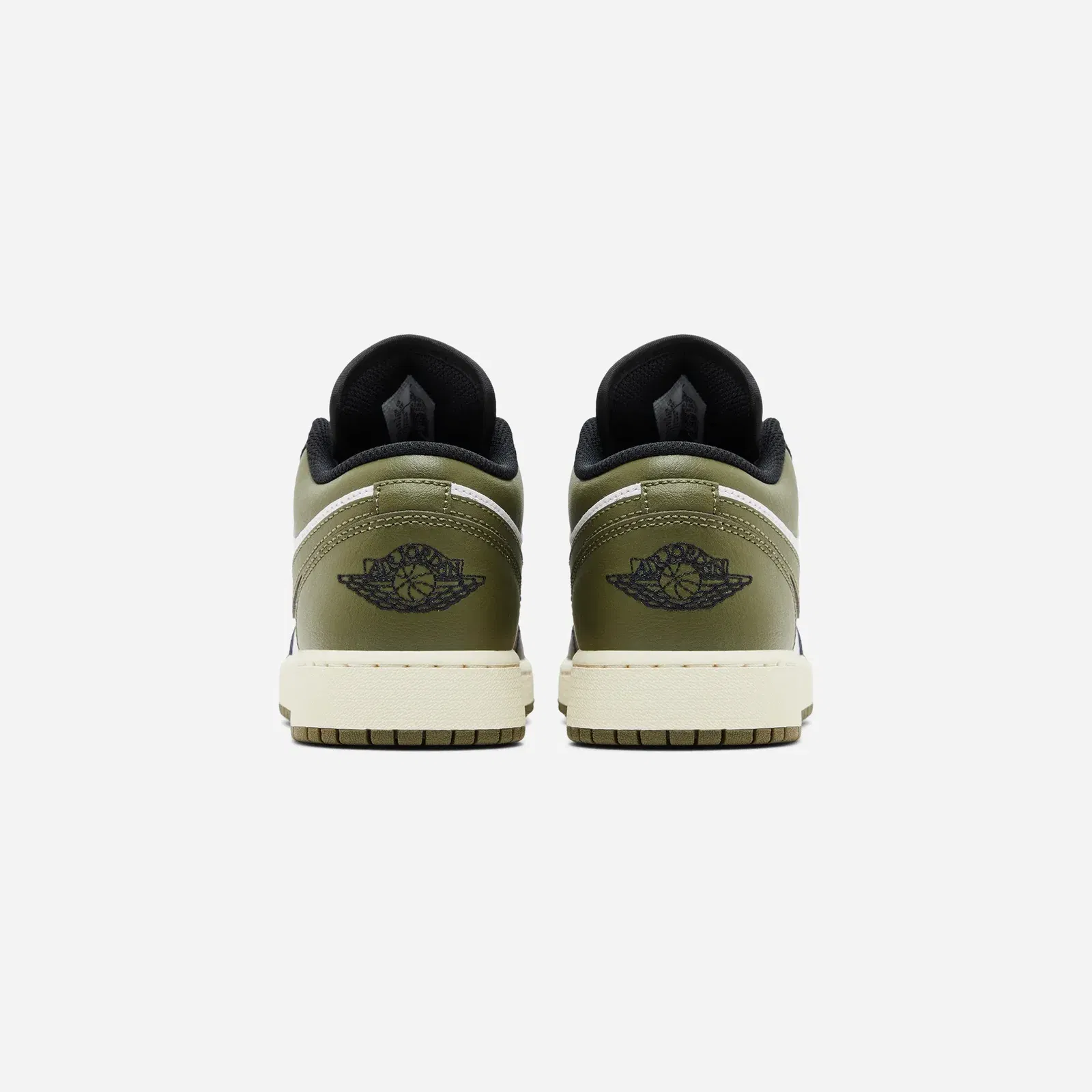 Air Jordan 1 Low GS Black Toe Medium Olive
