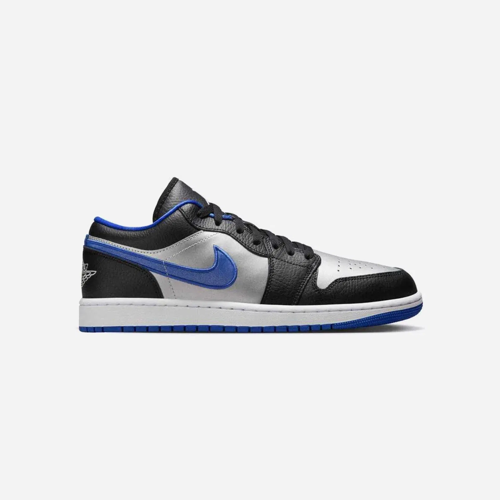 Air Jordan 1 Low Black Game Royal Metallic Platinum