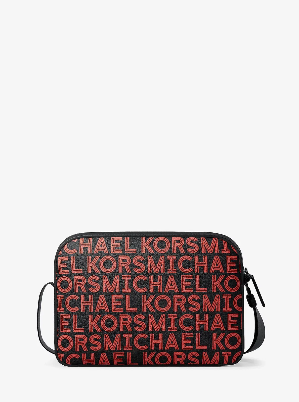 Michael Kors Cooper Graphic Logo Flight Bag Bright Red