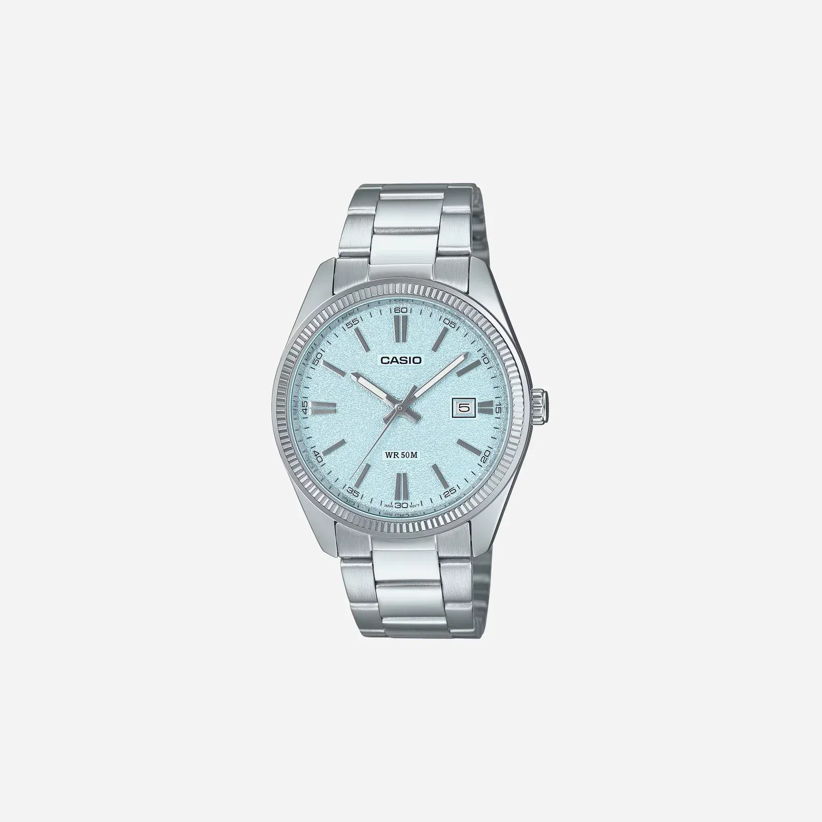 Casio Enticer Analog Light Blue Dial Quartz MTP-1302DA-2A2V Stainless Steel Watch