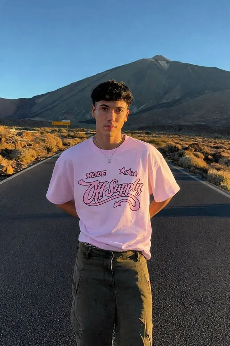Off supply Devil Mode T- Shirt Pink