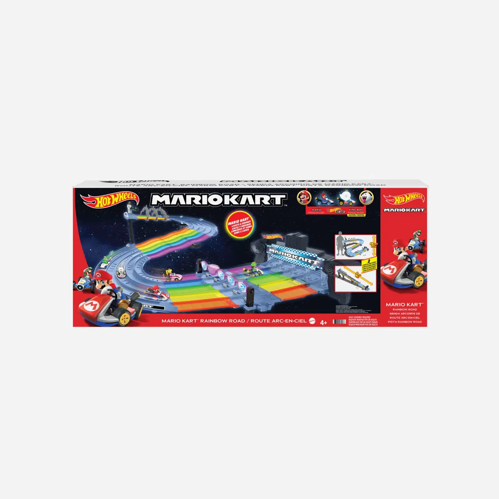 Hot Wheels Mario Kart Rainbow Road Raceway Set 1/64 Scale