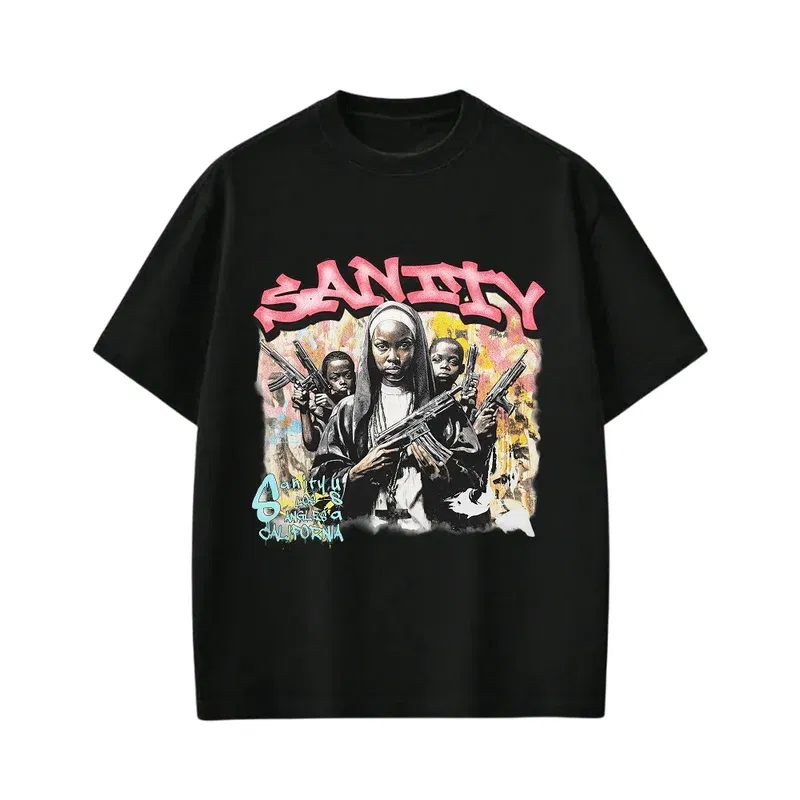 Sanity Be Autyst Black T-Shirt