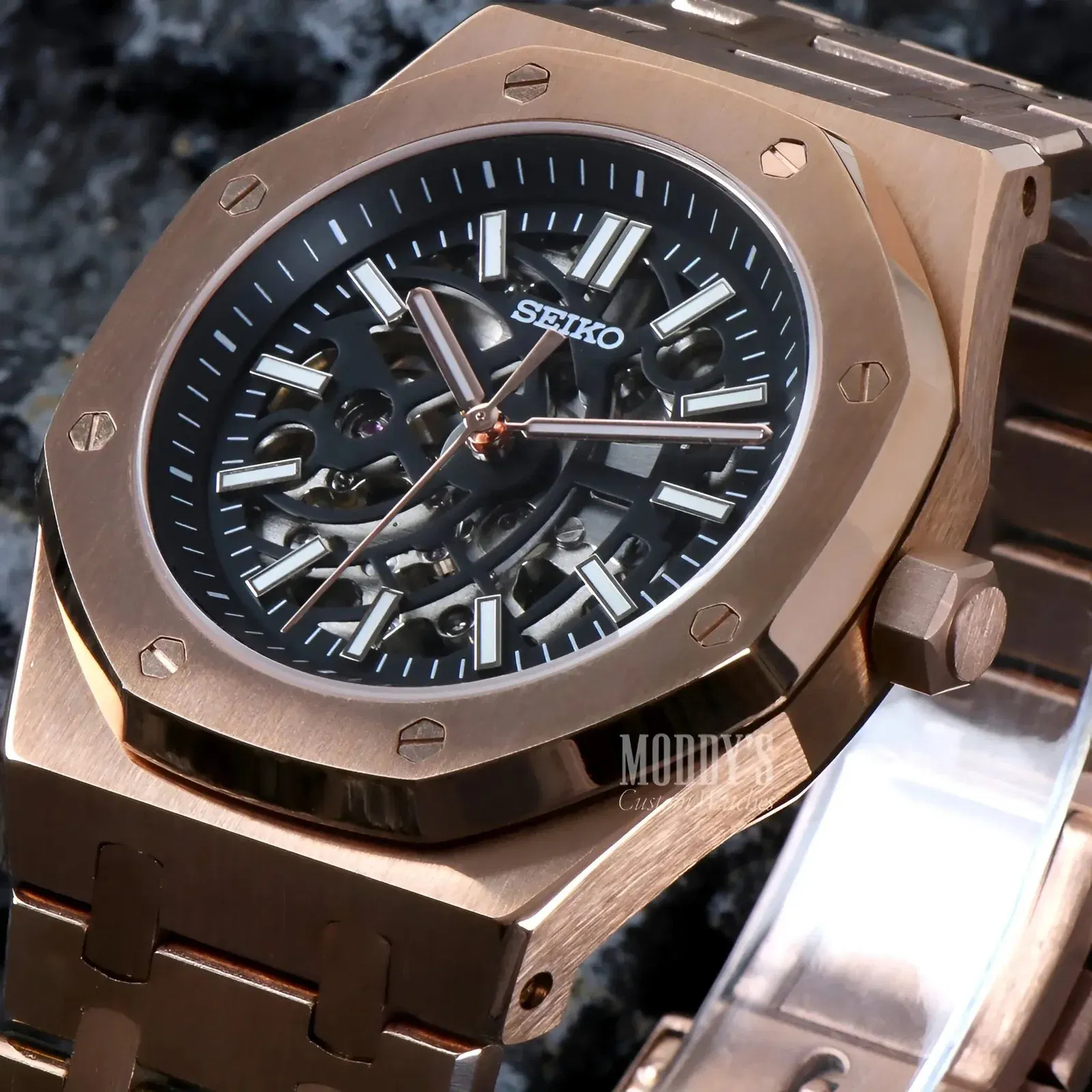 Royal Seikoak Rose Gold Skeleton