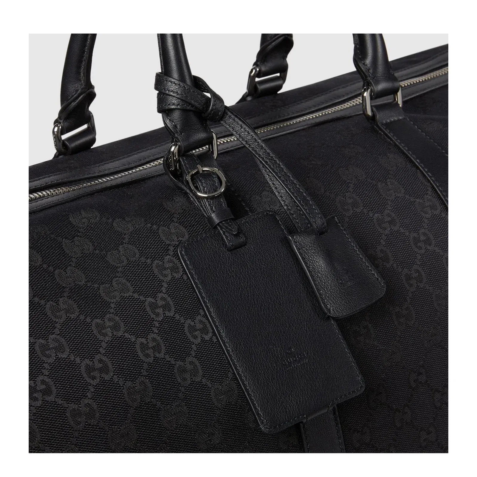 GG Canvas Large Duffel Bags - Black
