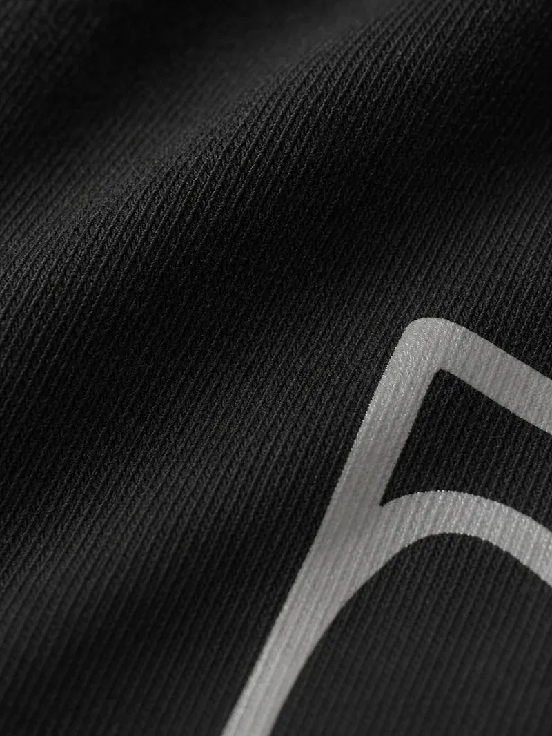 Be Autyst Raw Oversized Men Black Polo Quarter Zip T-Shirt