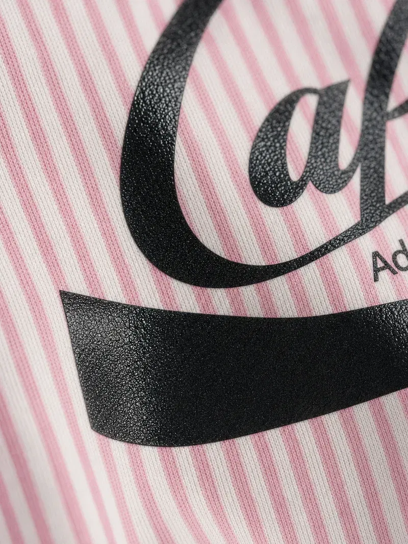 Caffeine Be Autyst Pink Striped Shirt